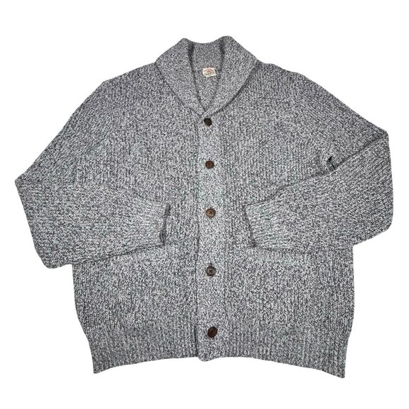 Faherty Mans Sz L Shawl Cardigan GrayCashmere Blend Heritage Preppy Old Money - Picture 4 of 15